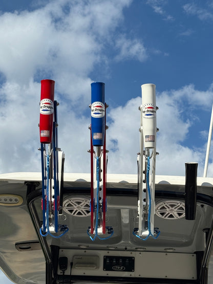 Top-Dropper Rod Holder Center Rigger - Red rod holder