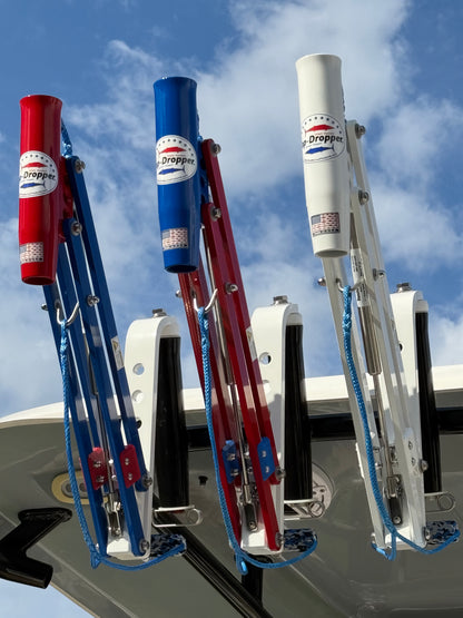 Top-Dropper Rod Holder Center Rigger - Red rod holder