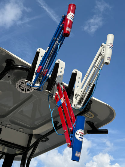 Top-Dropper Rod Holder Center Rigger - Red rod holder