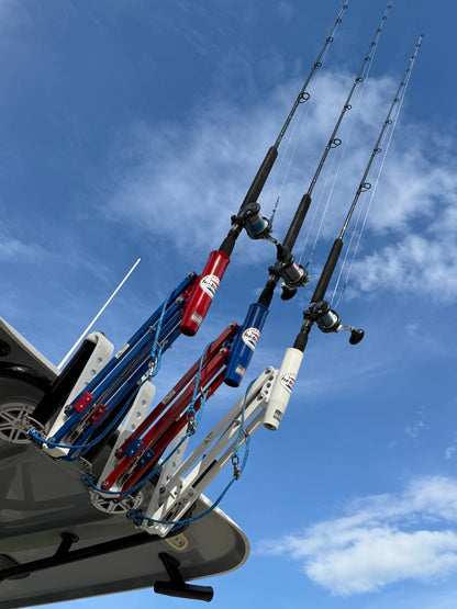 Top-Dropper Rod Holder Center Rigger - Red rod holder