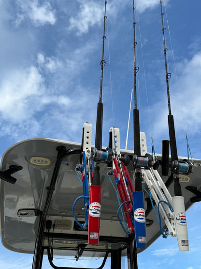 Top-Dropper Rod Holder Center Rigger - Red rod holder