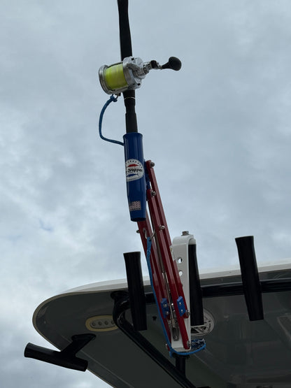 Top-Dropper Rod Holder Center Rigger - Red rod holder