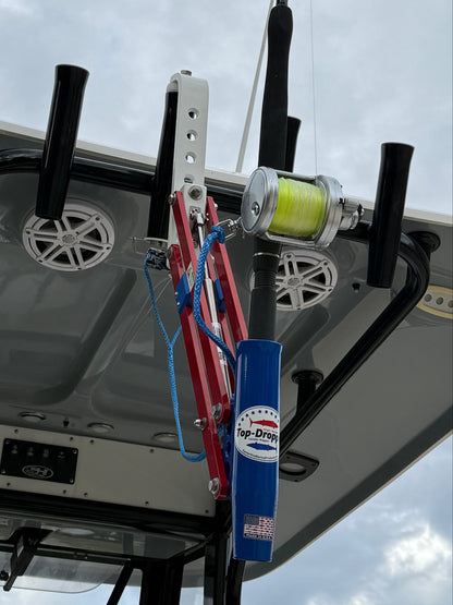 Top-Dropper Rod Holder Center Rigger - Red rod holder